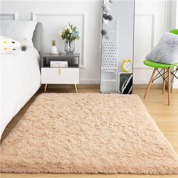 Fluffy Area Rugs, Super Soft Shaggy Rug Fuzzy Long Fur Carpets for Bedroom - Picture 6 of 8